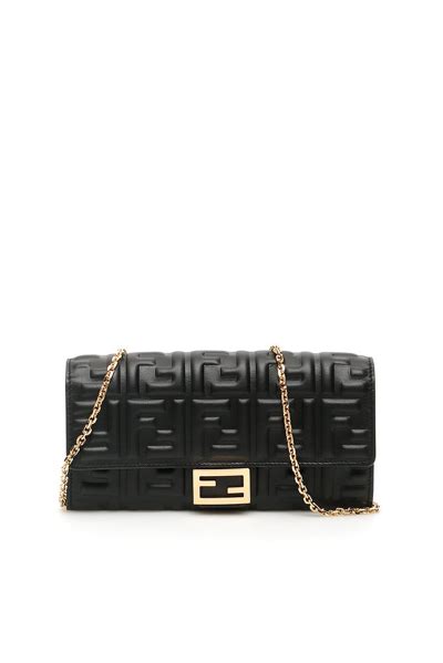 fendi first bag with chain|fendi baguette wallet on chain.